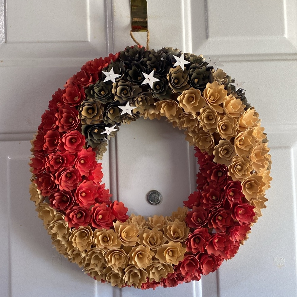 Handmade Sola Wood Wreath with Jute Hanging Rope